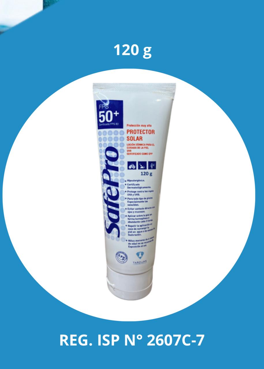 Bloqueador solar individual Safepro FPS50+ 120 gr