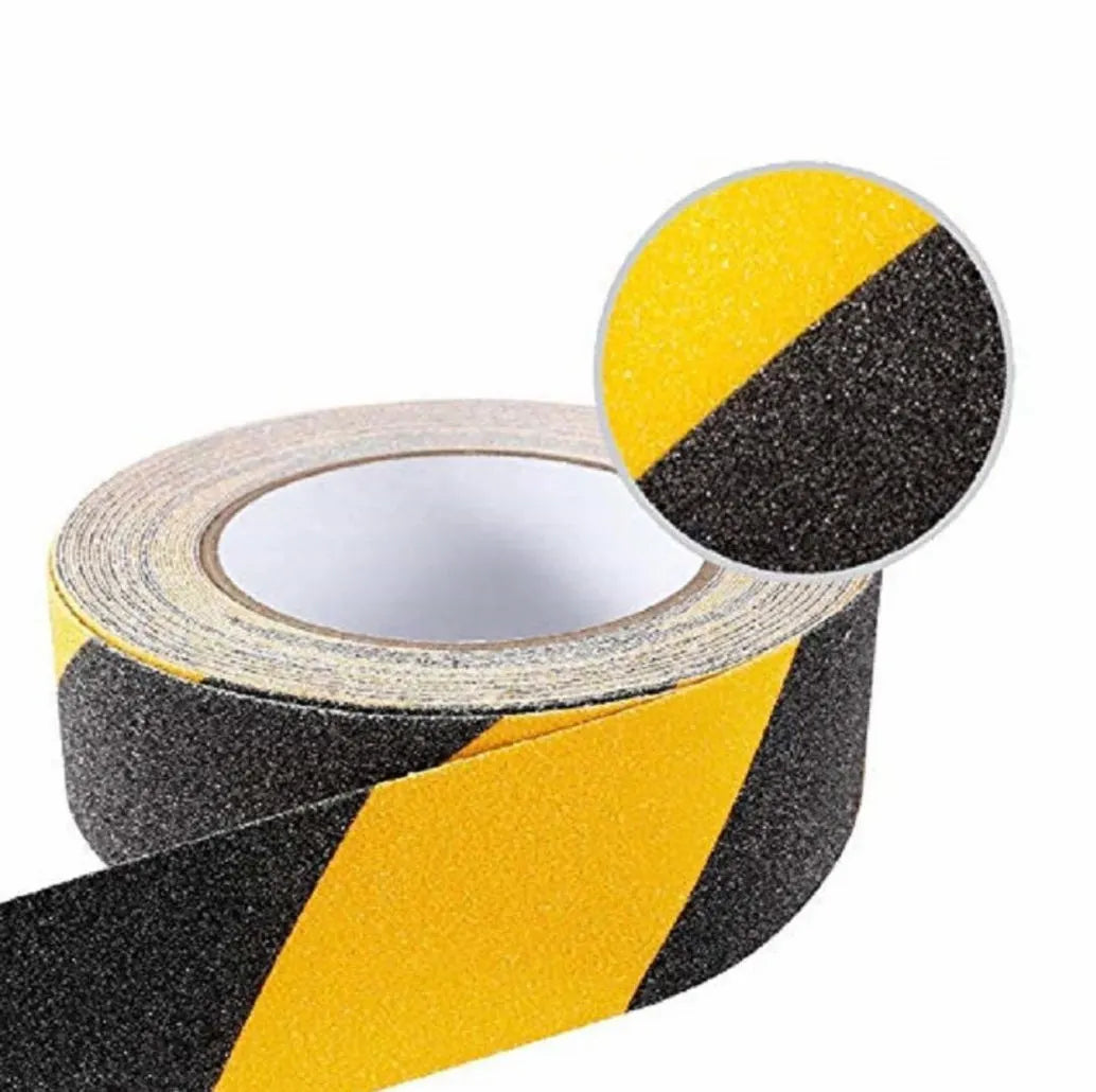Cinta antideslizante amarilla-negra 50mm x 5m