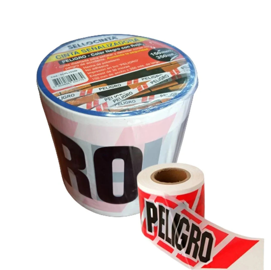 Cinta Peligro - Rollo de 10cm x 350m