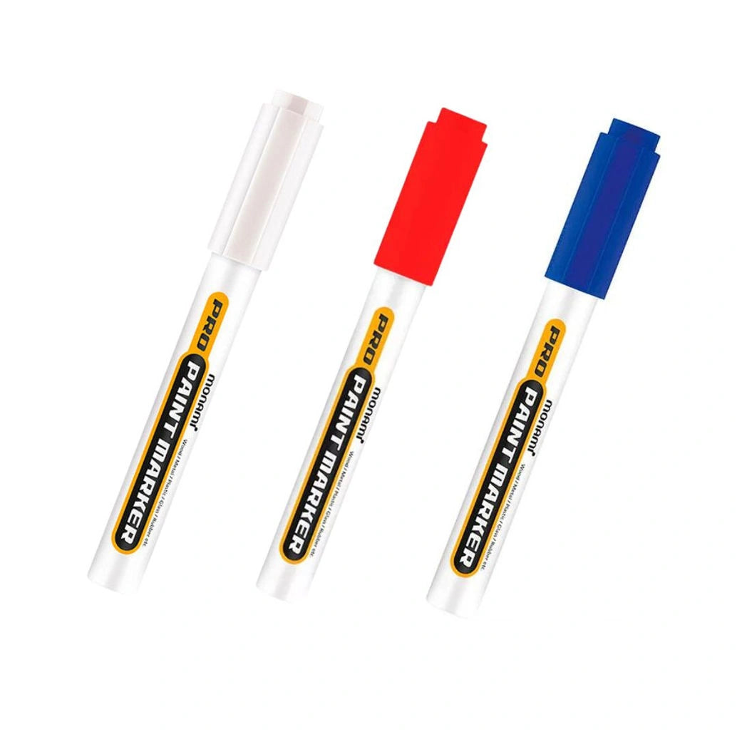 Marcador Paint Oleo blanco y rojo