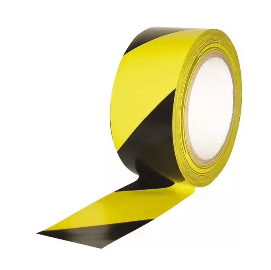 Cinta señalización PVC amarilla-negra de 4,5mm x 50m
